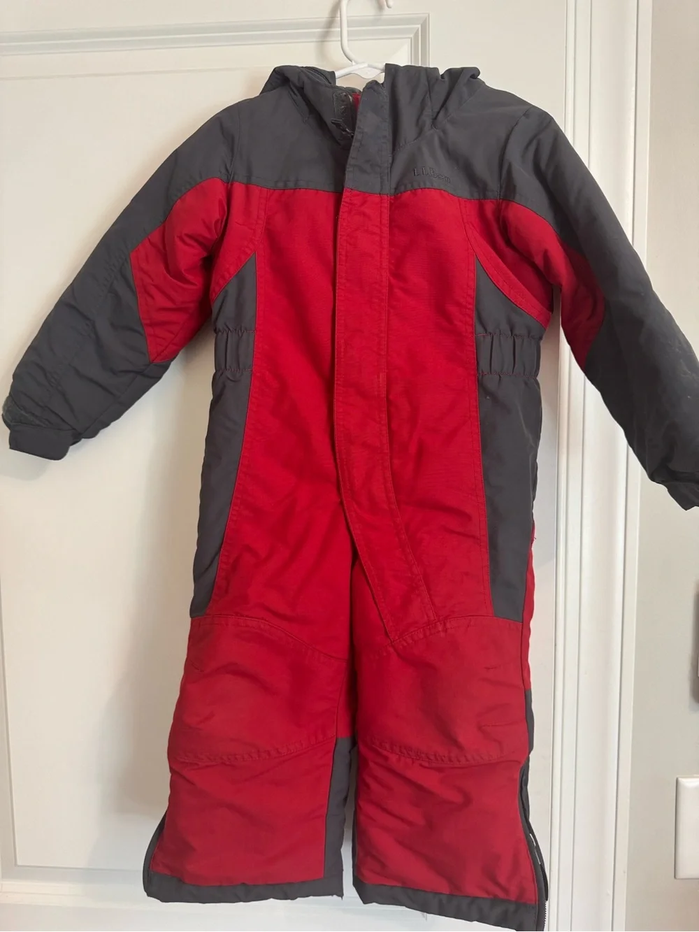 L.L. Bean Red and Gray Toddler Insulated Snow Suit